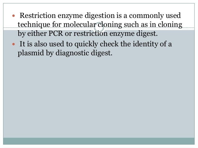 restriction enzyme digestion