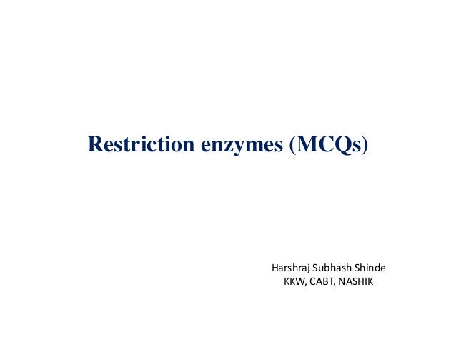 Restriction Enzymes Mc Qs