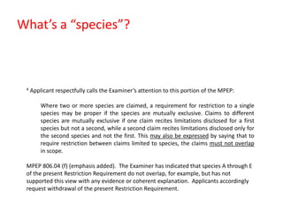 Restriction Requirement Example Restriction requirement response 3 strategies | PPTX