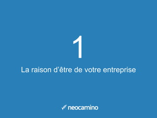 1La raison d’être de votre entreprise
 