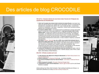 Des articles de blog CROCODILE
 