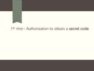 Authorization to obtain a secret code
 