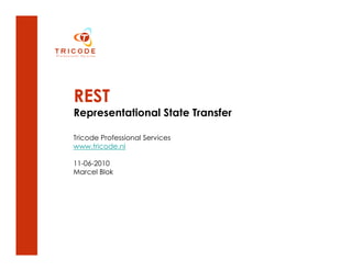 REST - Representational state transfer | PPT