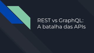 REST vs GraphQL:
A batalha das APIs
 