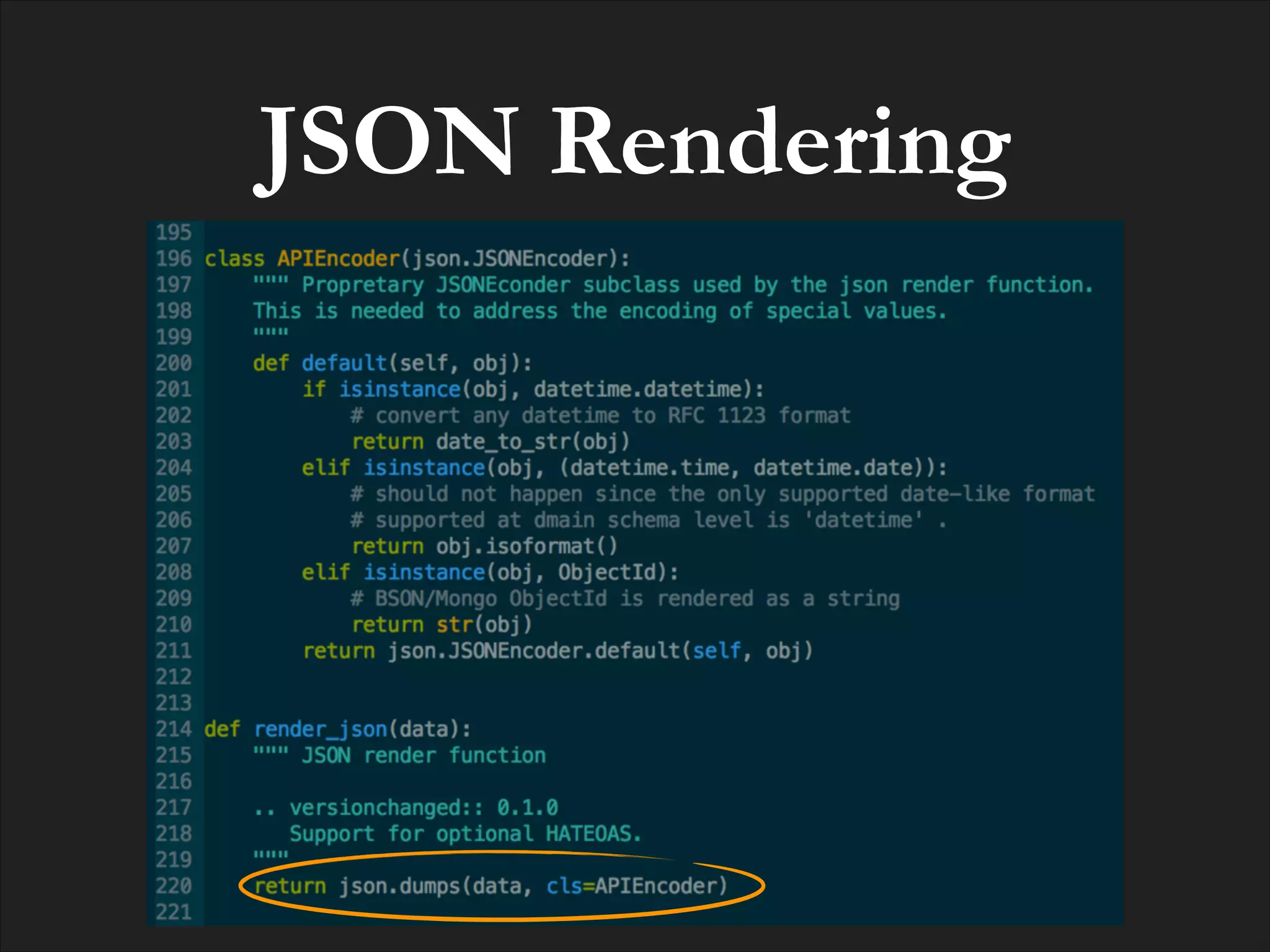 JSON Rendering

 