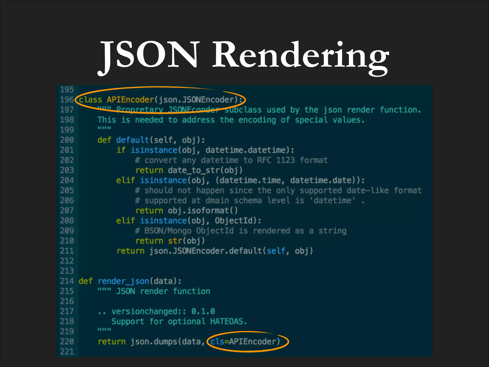 JSON Rendering

 