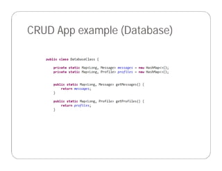 CRUD App example (Database)
 