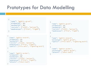 Prototypes for Data Modelling 
 