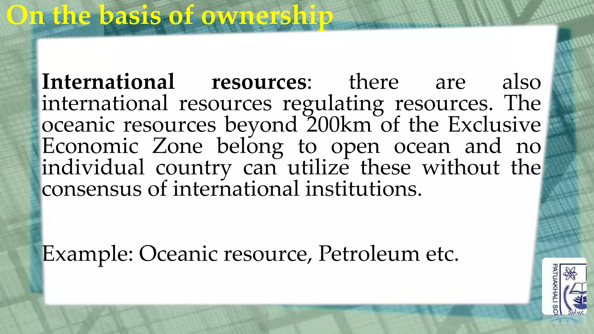Resource Classification | PPTX