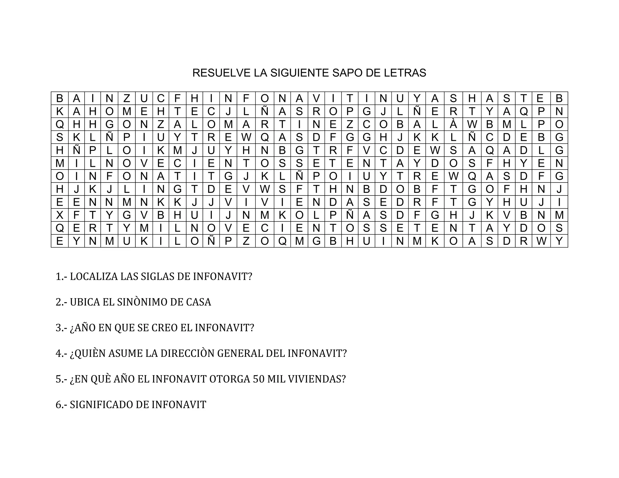 Resuelve La Siguiente Sopa De Letras www.slideshare.net