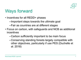 Result-based payments for REDD+ 