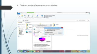  Pulsamos aceptar y la operación se completara.
 