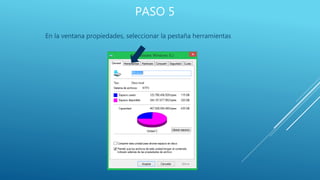 PASO 5
En la ventana propiedades, seleccionar la pestaña herramientas
 