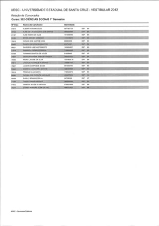 Resultado 2012 - UESC - Radar Noticias