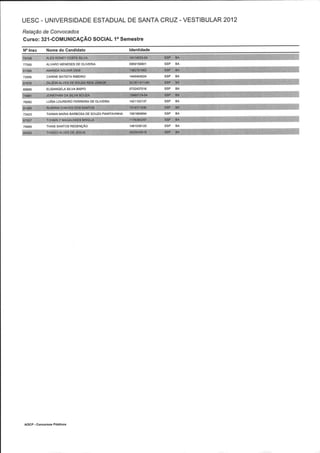 Resultado 2012 - UESC - Radar Noticias