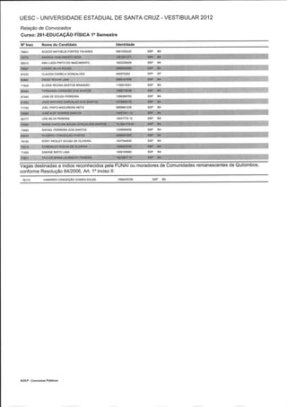 Resultado 2012 - UESC - Radar Noticias