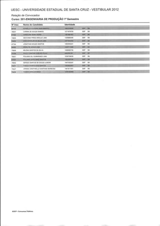 Resultado 2012 - UESC - Radar Noticias