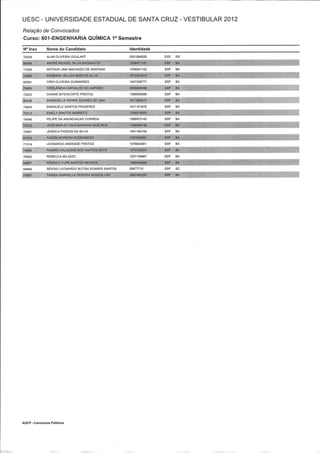 Resultado 2012 - UESC - Radar Noticias