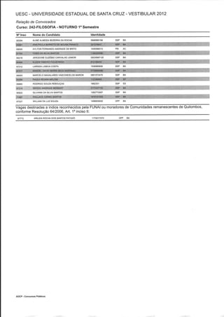 Resultado 2012 - UESC - Radar Noticias