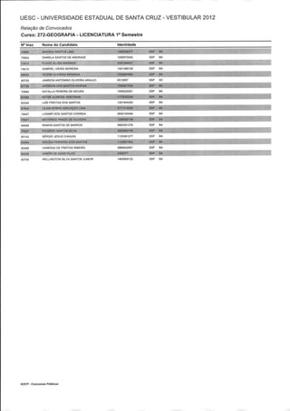 Resultado 2012 - UESC - Radar Noticias