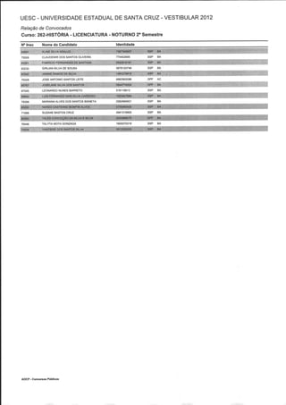 Resultado 2012 - UESC - Radar Noticias