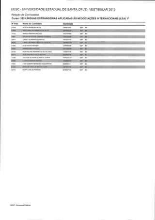 Resultado 2012 - UESC - Radar Noticias