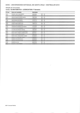 Resultado 2012 - UESC - Radar Noticias