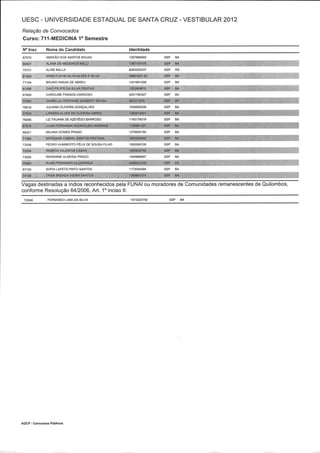 Resultado 2012 - UESC - Radar Noticias