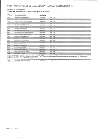 Resultado 2012 - UESC - Radar Noticias