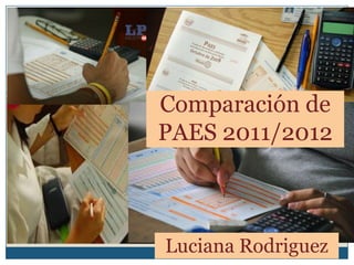 Comparación de
PAES 2011/2012



Luciana Rodriguez
 