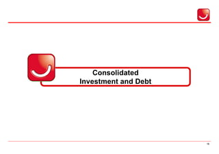 Consolidated
Investment and Debt




                      16
 
