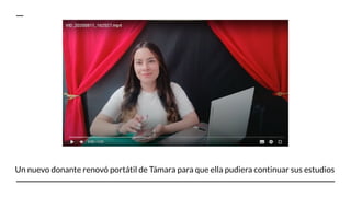 Un nuevo donante renovó portátil de Támara para que ella pudiera continuar sus estudios
 