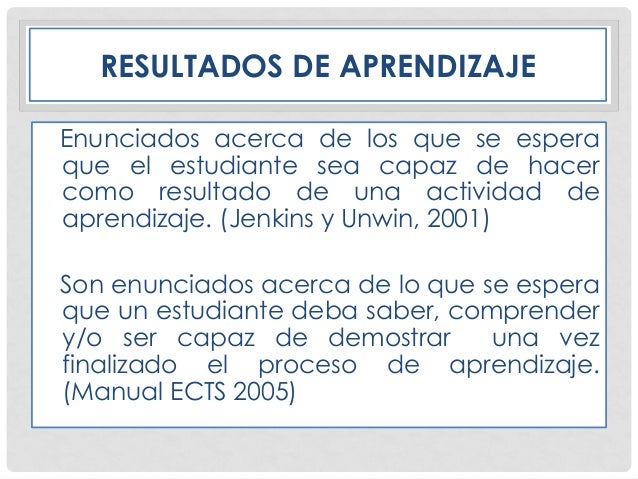 Cómo redactar los resultados de aprendizaje