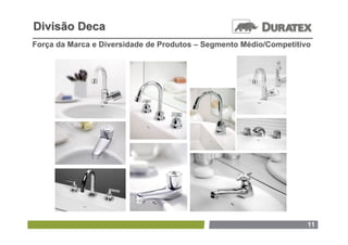 Divisão Deca
Força da Marca e Diversidade de Produtos – Segmento Médio/Competitivo




                                                                    11
 