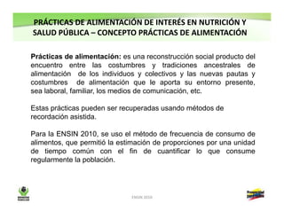 Resultados encuesta nacional de la situación nutricional en Colombia-ENSIN 2010