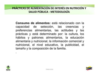 Resultados encuesta nacional de la situación nutricional en Colombia-ENSIN 2010