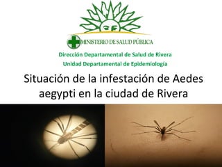 Situación de la infestación de Aedes
aegypti en la ciudad de Rivera
Dirección Departamental de Salud de Rivera
Unidad Depa...