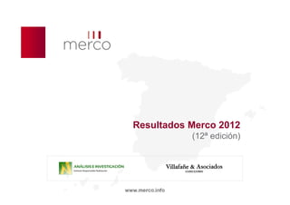 Resultados Merco 2012
                 (12ª edición)




www.merco.info
 