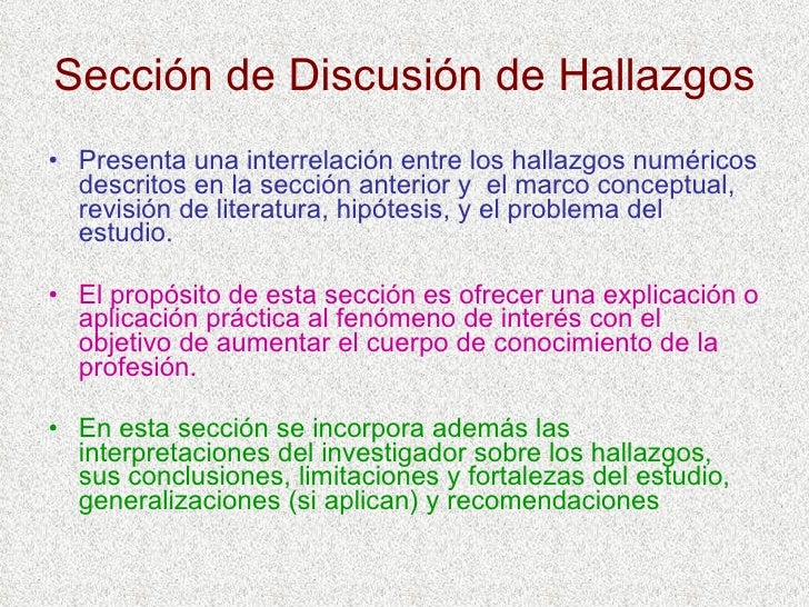 Resultados Y Discusion De Hallazgos