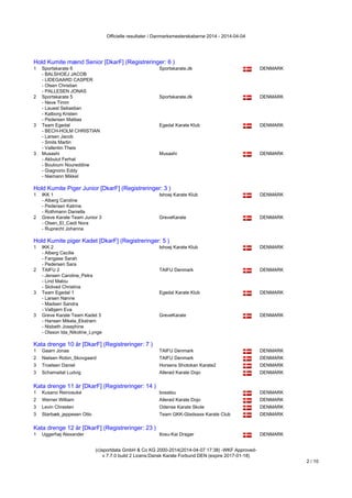 Resultater | PDF | Martial Arts | Sports