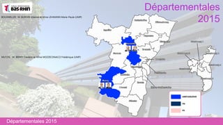 Départementales 2015
Départementales
2015BOUXWILLER : M. BURGER Etienne et Mme LEHMANN Marie-Paule (UMP)
MUTZIG : M. BIERRY Frédéric et Mme MOZZICONACCI Frédérique (UMP)
 