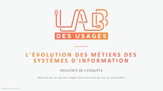 ©VOIRIN Consultants 2018
Réalisée par le Lab des Usages entre les mois de mai et juillet 2017
RÉSULTATS DE L’ENQUÊTE
 