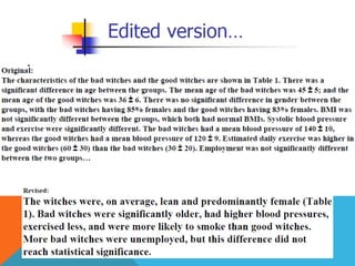 How to write a scientific research ( Results section)