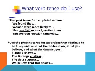 How to write a scientific research ( Results section)