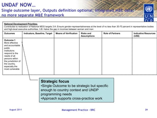 Differentiating outcomes and outputs