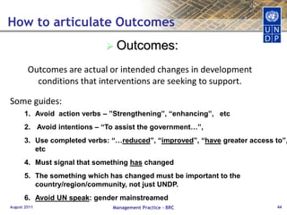 A results matrix is contextual August 2011Management Practice - BRC28