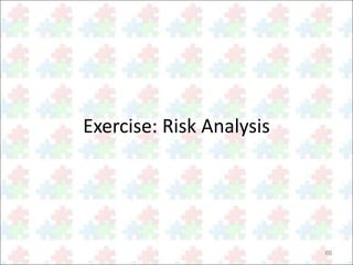 60 
Exercise: Risk Analysis 
 