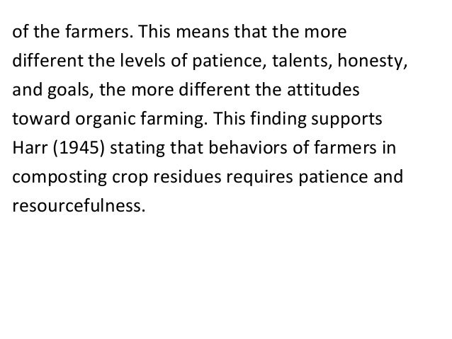 Organic farming thesis title