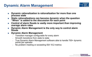 Problems Without Alarm Rationalization Results before and after dynamic alarm mgt emerson | PPTX