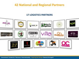 42 National and Regional Partners
17 LOGISTICS PARTNERS
 